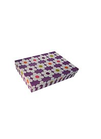 Коробка подарочная 26*18*6,5см, картон, фиолетовая, Хансибэг