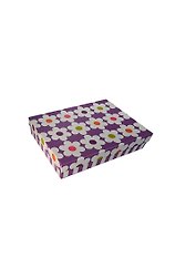 Коробка подарочная 26*18*6,5см, картон, фиолетовая, Хансибэг
