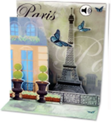 3D открытка Париж (Romantic Paris) (музыка) (SS034)