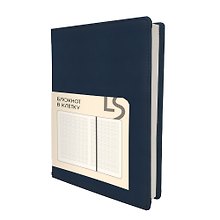 Записная книжка «Maple. Blue» А6+, 136 листов в клетку, экокожа, Listoff
