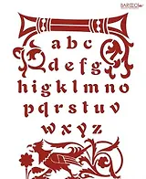 Трафарет пластиковый многоразовый Алфавит лат. Петух (20х25) (А007)