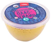 Пластилин песочный Желтый (250 гр) (4+) (Пл-003) (банка) (Lori)