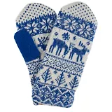 Сувенир, Варежки Олени синие р.20