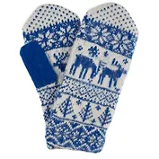 Сувенир, Варежки Олени синие р.20
