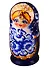 Матрешка 5 в 1 большая (Гжель, Эскиз 04) (М05160404) - 0
