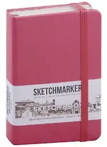 Скетчбук 9*14 80л "Sketchmarker" фуксия, нелинованн. 140г/м2, слоновая кость, тв.обл.