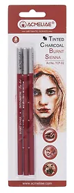 Карандаши угольные 03шт жженая сиена, блистер, ACMELIAE