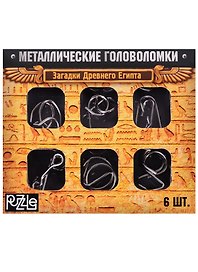 Металлические головоломки Загадки Древнего Египта (2528230) (набор/6шт.) (коробка) (3+)