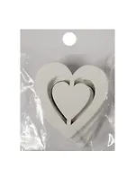 Заготовка из дерева, сердце, 3 шт, 10*3 см, белое (11-00410-15-51W)