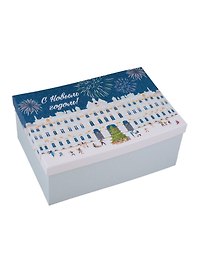 Коробка "Happy New Year" 28*18,5*11,5 см, Новый Год, картон
