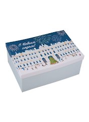 Коробка "Happy New Year" 28*18,5*11,5 см, Новый Год, картон
