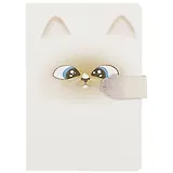 Блокнот с фигурной магнитной застежкой-лапкой Мордочка котика (256стр) (13х19)