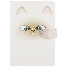 Блокнот с фигурной магнитной застежкой-лапкой Мордочка котика (256стр) (13х19)