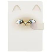 Блокнот с фигурной магнитной застежкой-лапкой Мордочка котика (256стр) (13х19)