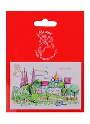 Магнитная открытка Москва Новодевичий монастырь (Пастель) (МОМск-12)