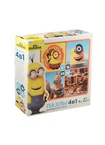 Паззл Оригами 4в1 9-16-25-36эл 15*15см Серия Minions Калейдоскоп эпох 01705