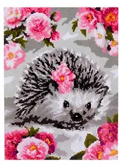 Набор для творчества. Алмазная мозаика "Цветочный ежик", 30х40 см