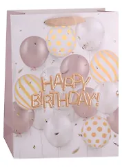 Пакет А3 42*32*11,5 "Birthday ballons" нейтр., бум.мат.ламинат 