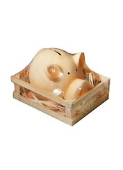 Копилка керамика Свинка в загоне (10х14х8,7) (1053691)