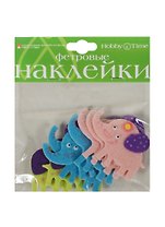 Декоративные наклейки из фетра Слоники (2-093/12) (3 вида) (упаковка)