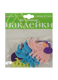 Декоративные наклейки из фетра Слоники (2-093/12) (3 вида) (упаковка)