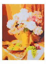 Холст с красками 30х40см по ном.(20 цв.) Русская Коллекция.Севрюков Д.Натюрморт с пионами(арт.Х-5570)