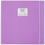 Скетчбук 195*195 40л "Free hand. No. 5" фиолетовый, гладкая бумага, 140г/м2, тв.обложка, резинка