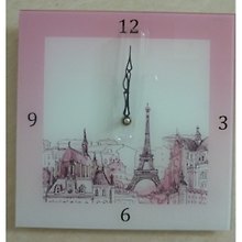 Сувенир Феникс Часы настенные 30*30см из стекла 27804