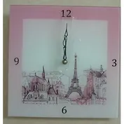 Сувенир Феникс Часы настенные 30*30см из стекла 27804