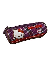 Пенал школьный 1отд. "Hello Kitty" 7*23*6см, треугольный, на молнии, Премьера