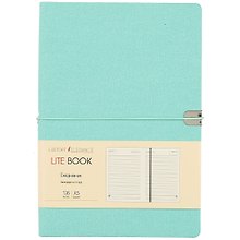 Ежедневник недатированный «Lite book» А5, аквамариновый, 136 листов, экокожа, Listoff