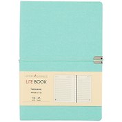 Ежедневник недатированный «Lite book» А5, аквамариновый, 136 листов, экокожа, Listoff