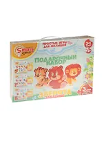 Подарочный набор Забавные зверята (Умные игры) (52079) (3в1 игры + 3 мини пазла) (3+) (коробка)