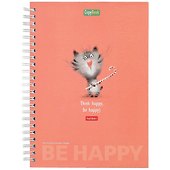 Тетрадь общая «Be happy», 80 листов в клетку, А5, в ассортименте - Hatber - 0