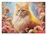 Пазл 500 элементов "Кот в хризантемах"  47х33 см - 2