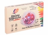 Пастель масляная «Школа творчества», 12 цветов, трехгранная, Луч - 0