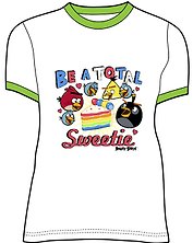 Angry Birds Футболка для девочек BEATOTAL (5-6 лет, Белый) (TSG86-WHT-AB)