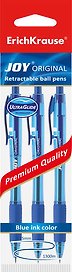 Ручки шариковые Erich Krause, Ultra Glide Technology Joy Original, автоматическая 3 штуки