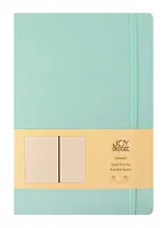 Книга для записей А4- 96л кл. "Joy Book. Сахарный лед" иск.кожа, тонир.блок, скругл.углы, ляссе, резинка