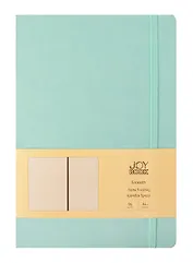 Книга для записей А4- 96л кл. "Joy Book. Сахарный лед" иск.кожа, тонир.блок, скругл.углы, ляссе, резинка