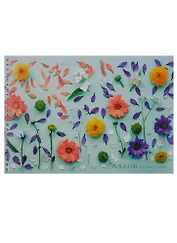 Альбом для рисования Unnika, "Нежный гербарий", А4, 40 листов, на гребне