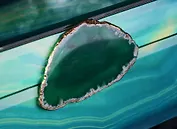 Сувенир, Феникс Презент, Шкатулка, Зеленый агат 21*13*8см