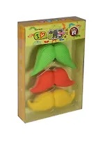 Ластик Усы (3 штуки) на зеленой подложке (003591) (Карамба)