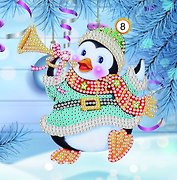 Алмазная мозаика Открытка Счастливого Нового Года! №1 (3+) (М-9353) (15х15 см) (упаковка)