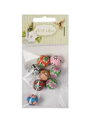 Набор бусин ручной работы (14-08656-3) (1,4 см) (8шт) (упаковка с хедером)