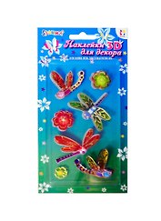 Наклейки для декора 3D HOBBY Бабочки/Стрекозы (481035) (185-0416) (4 дизайна)