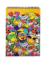 Блокнот А4 80л кл. "Smiley" офсет, выб.уф-лак., евроспираль, Proff