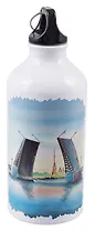 Бутылка с карабином СПб Акварель Дворцовый мост (металл) (500мл)