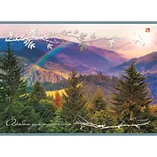 Альбом для рисования Unnika, "Пейзаж с радугой", А4, 40 листов, на склейке