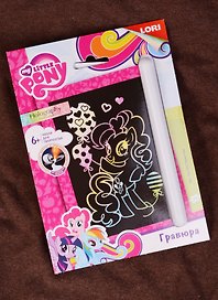 Набор для творчества LORI Гравюра HASBRO My Little Pony малая с эффектом голографик Пинки Пай" Грп-003"